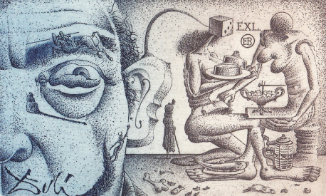 Ex Libris Beitz inspired by Dali - by Erhard Beitz