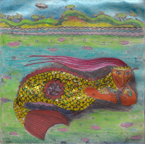 Mermaid with pears - by Benson Seto