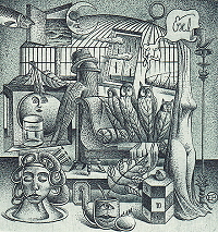 Magritte - 4 Owls - by Erhard Beitz